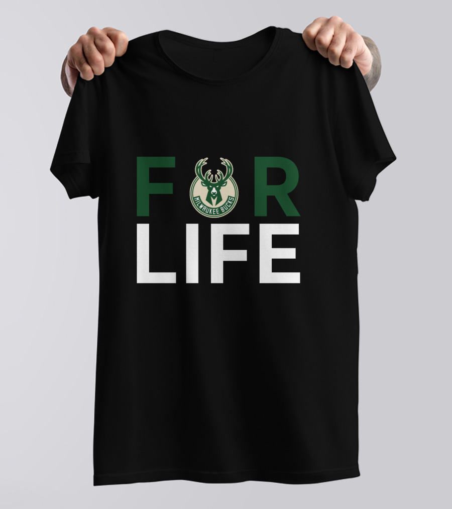 Milwaukee Bucks Logo For Life Fan Dedication T-Shirt
