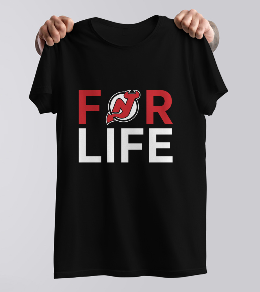 For Life New Jersey Devils Fans Logo Enthusiasts T-Shirt