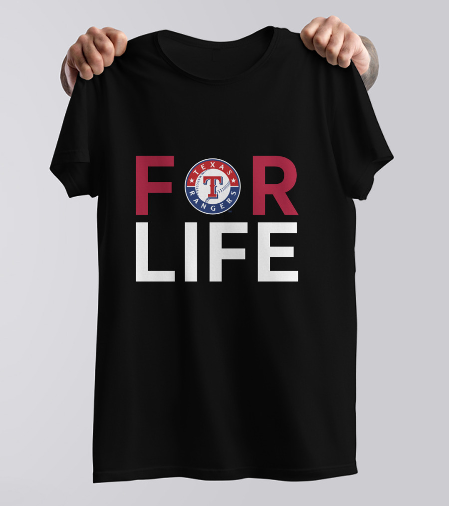 Texas Rangers For Life Fans Loyalty Emblem T-Shirt