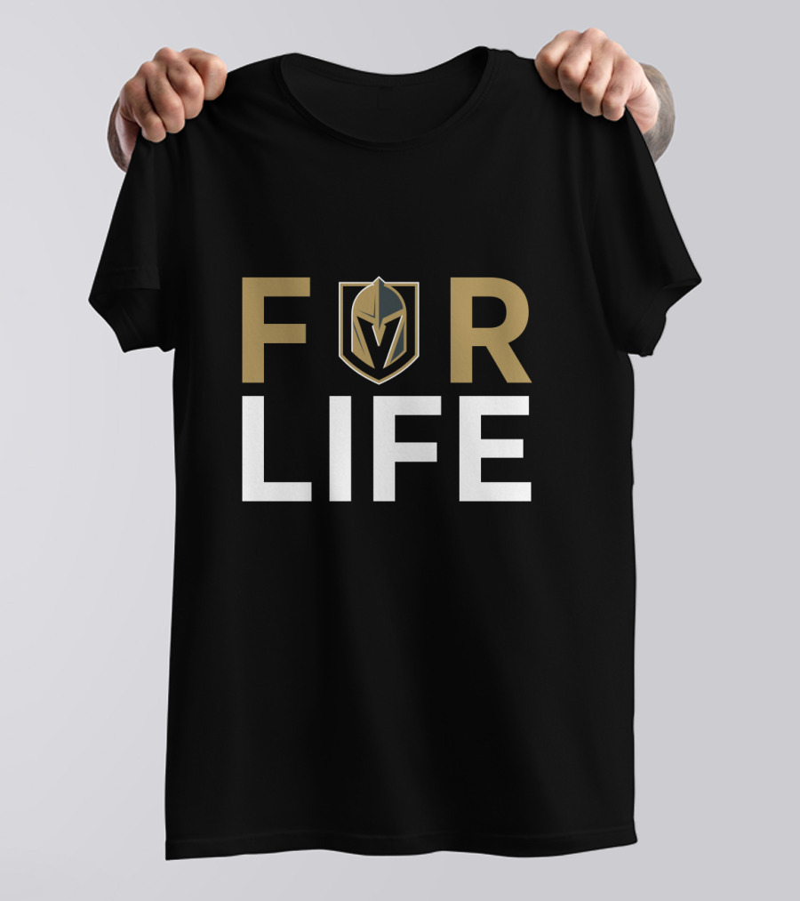 Vegas Golden Knights For Life Logo Fan T-Shirt