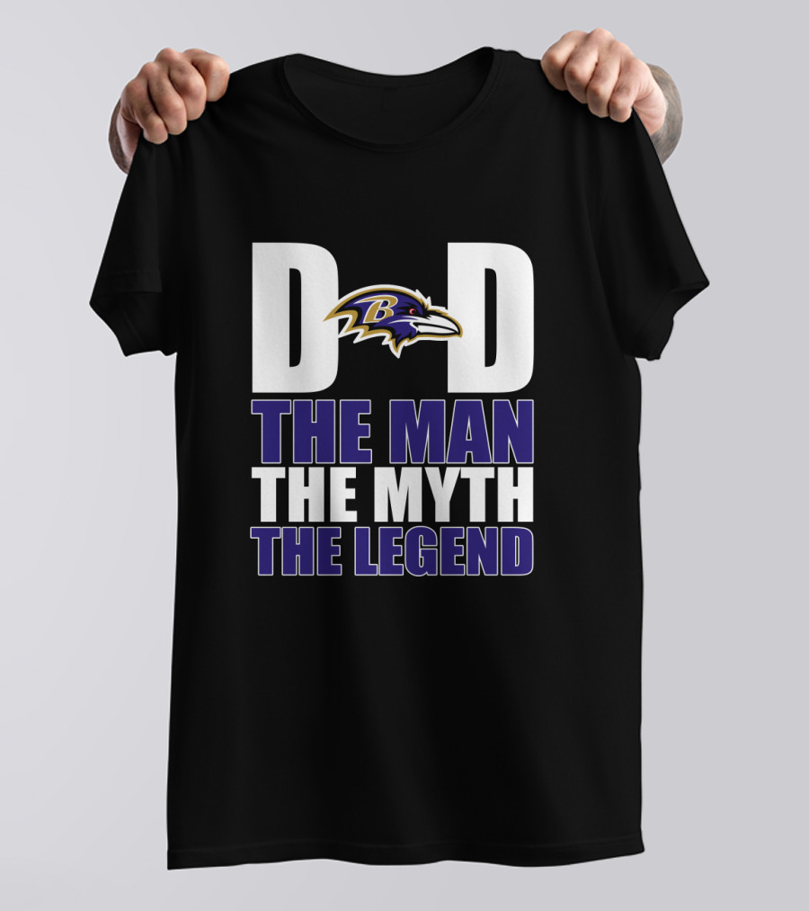 Baltimore Ravens Dad The Man The Myth The Legend Father's Day T-Shirt