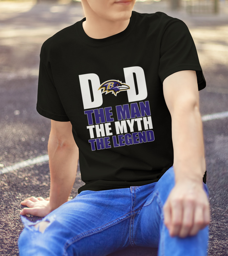 Baltimore Ravens Dad The Man The Myth The Legend Father's Day T-Shirt