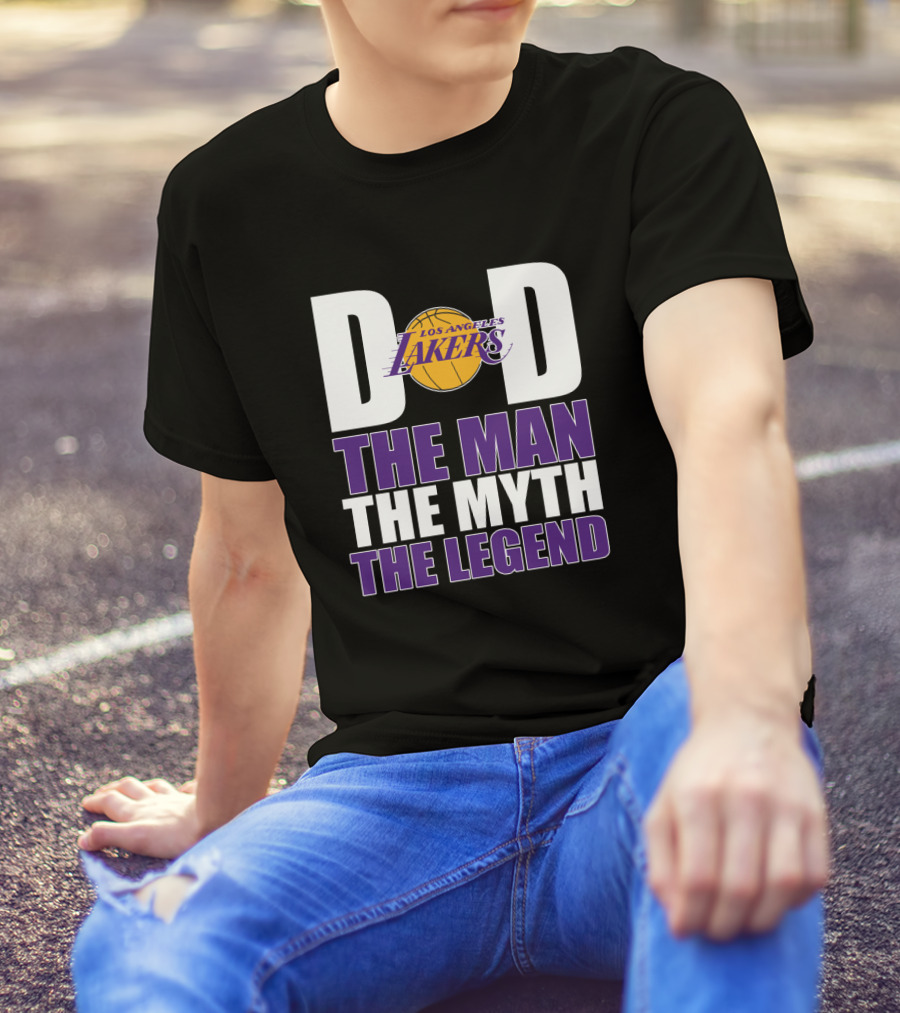 Los Angeles Lakers Dad The Man The Myth The Legend Father's Day Gift T-Shirt