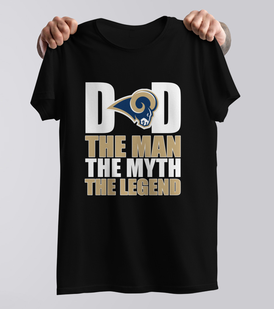 Los Angeles Rams Dad The Man The Myth The Legend Father's Day T-Shirt