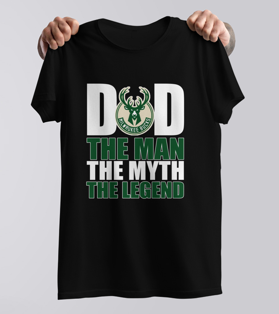 Milwaukee Bucks Dad The Man The Myth The Legend Father's Day Gift T-Shirt