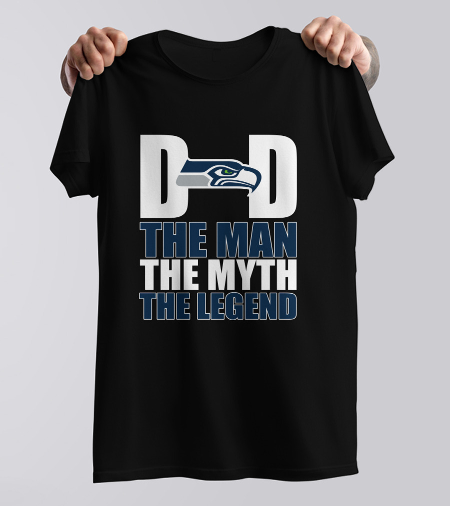 Seattle Seahawks Dad The Man The Myth The Legend Father's Day T-Shirt