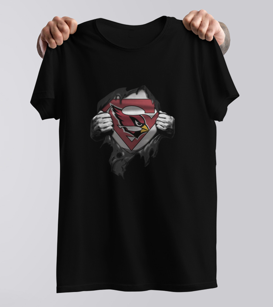 Arizona Cardinals Superman Logo Fan Crossover T-Shirt