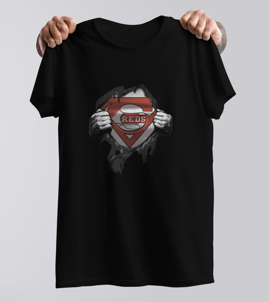 Cincinnati Reds Superman Logo Crossover T-Shirt