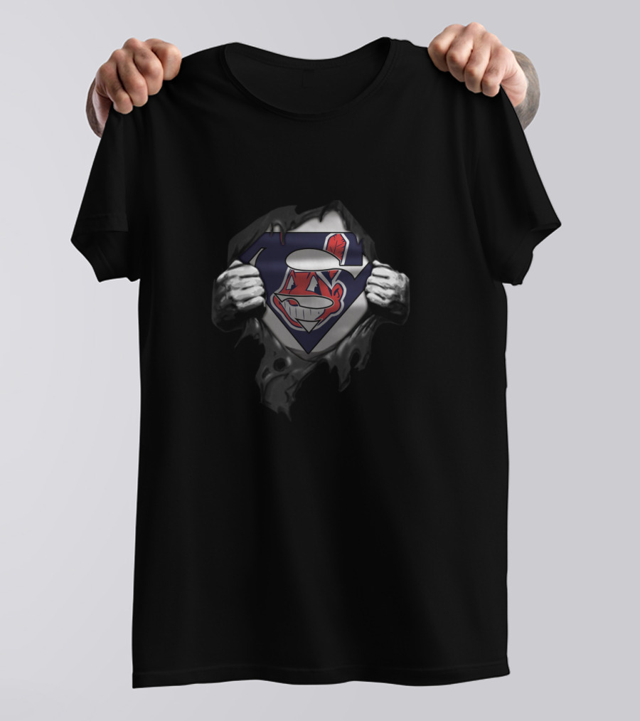 Cleveland Indians Superman Logo Shirt Fan Crossover T-Shirt