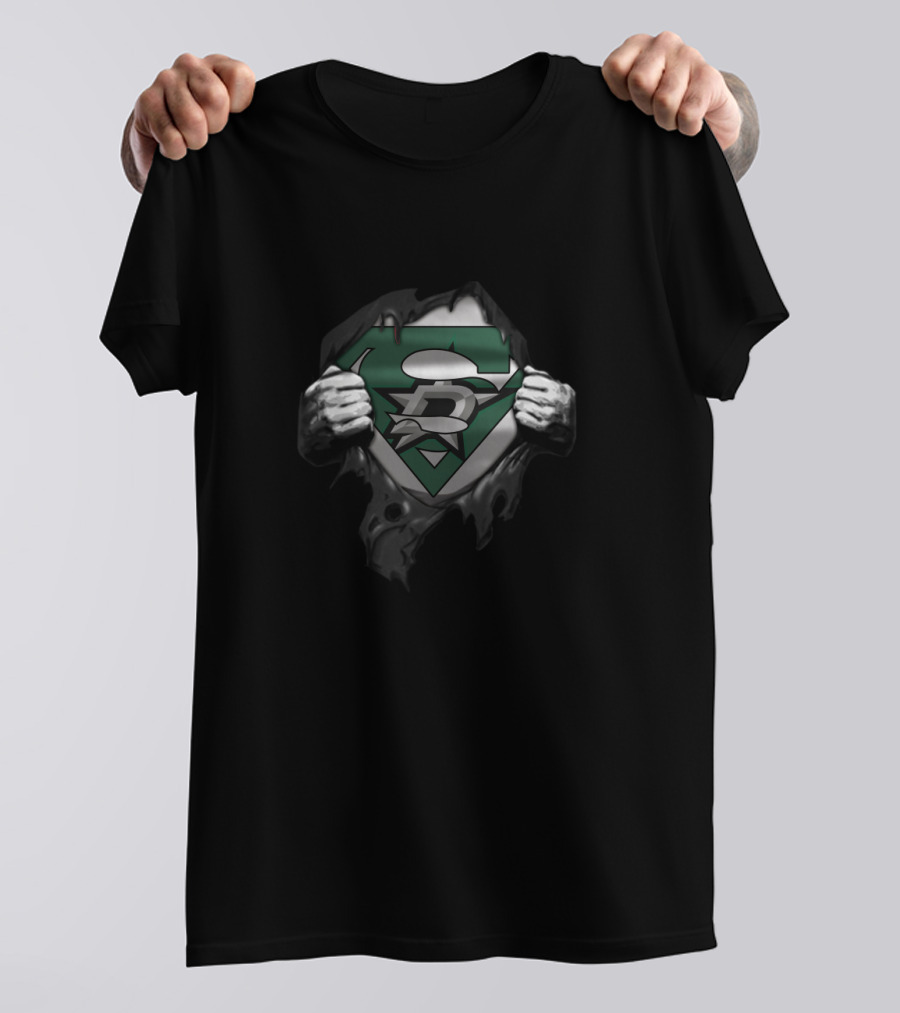 Dallas Stars Superman Logo Fusion For Fans T-Shirt