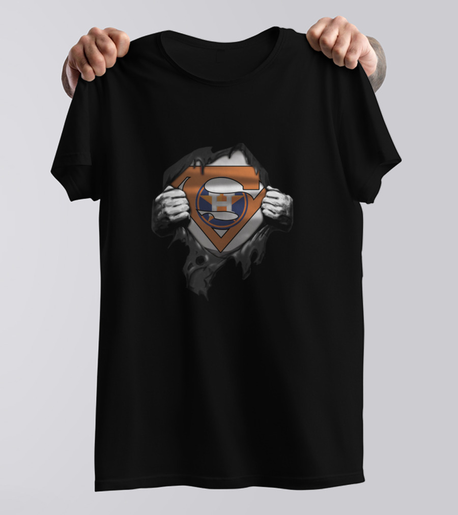 Houston Astros Superman Logo Fusion For Fans T-Shirt