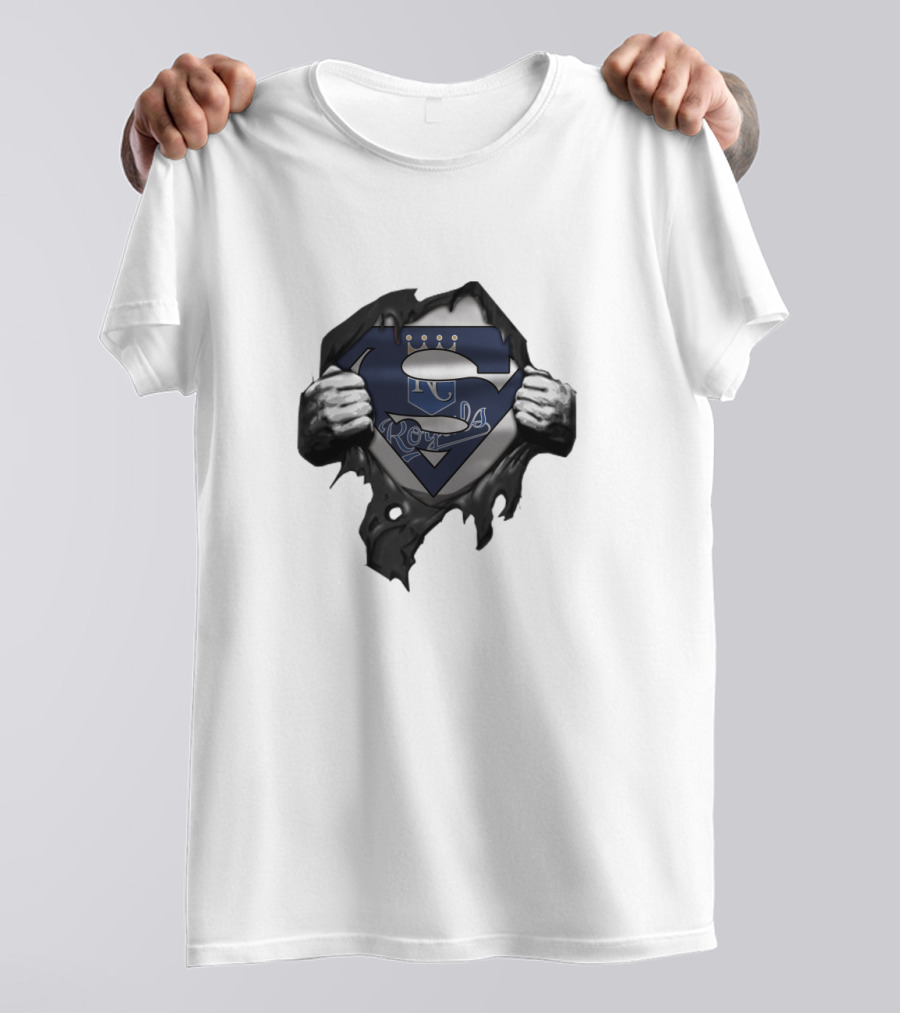 Kansas City Royals Superman Logo Fan Crossover T-Shirt