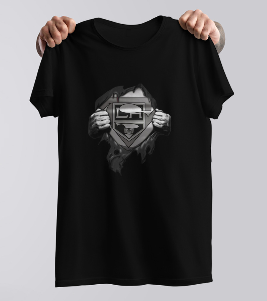 Los Angeles Kings Superman Logo Fan Crossover T-Shirt
