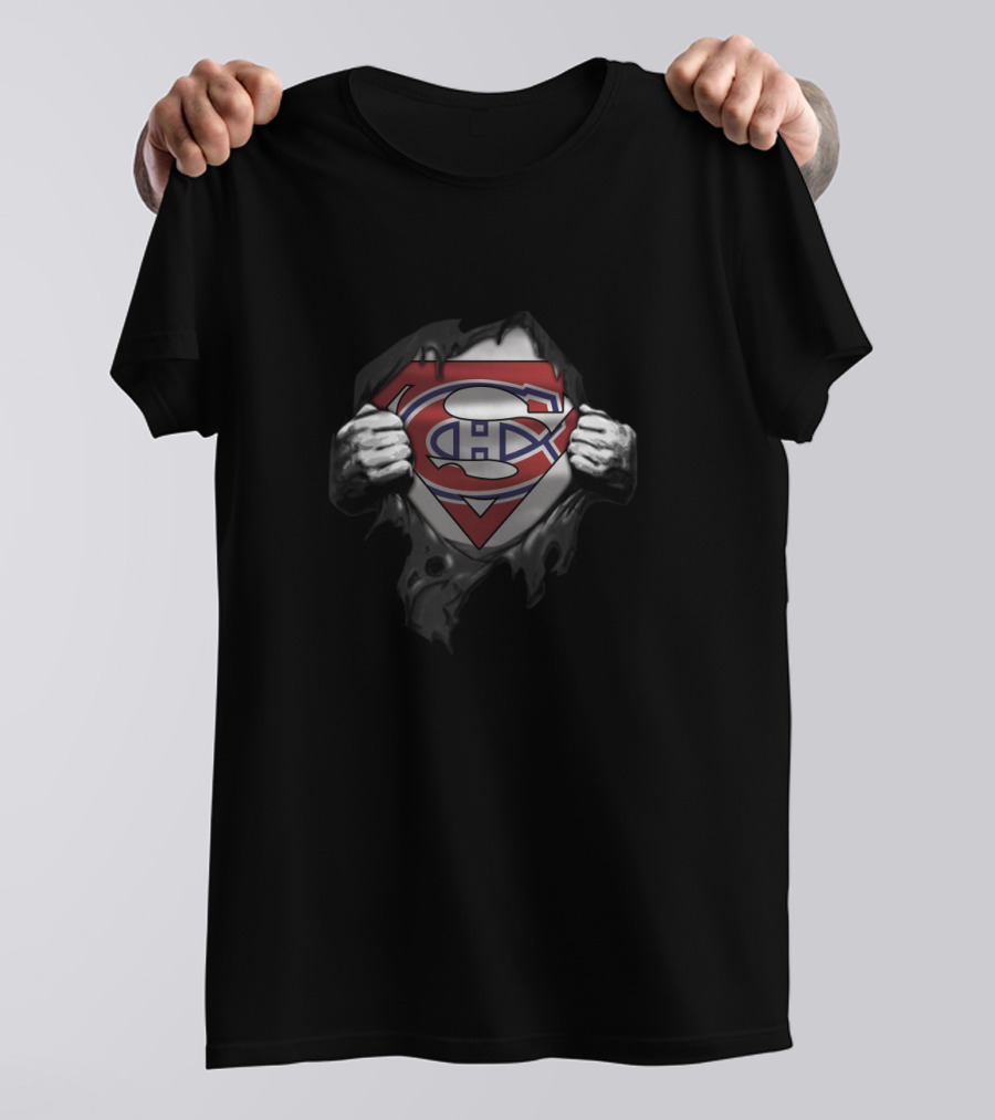 Superman Montreal Canadiens Logo Mashup For Fans T-Shirt