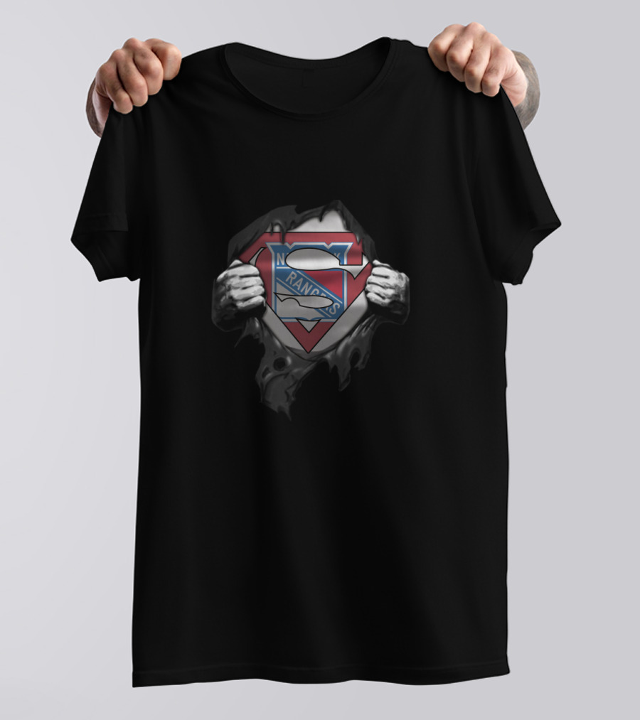 New York Rangers Superman Logo Fusion T-Shirt