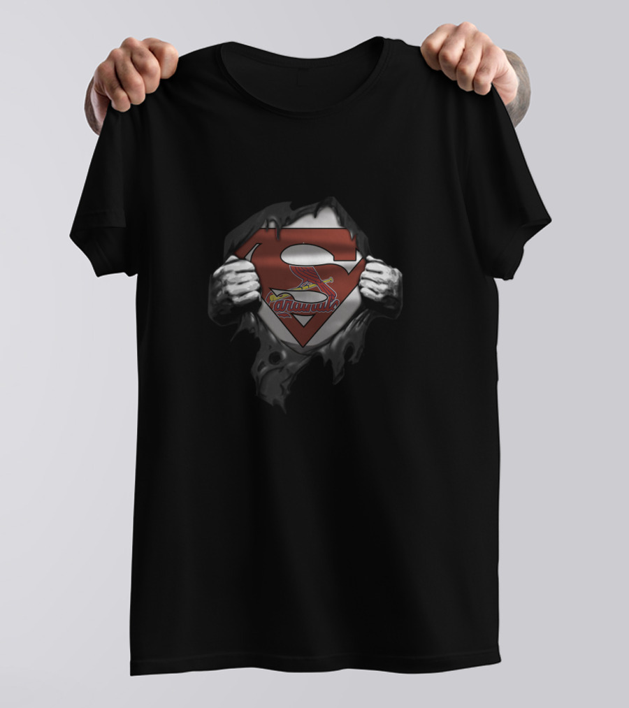 St. Louis Cardinals Superman Logo Mashup For Fans T-Shirt