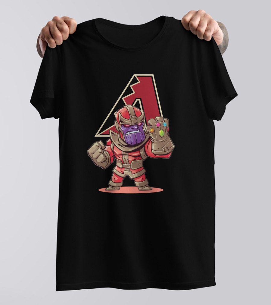 Arizona Diamondbacks Fans Featuring Thanos With Infinity Gauntlet And Team T-Shirt