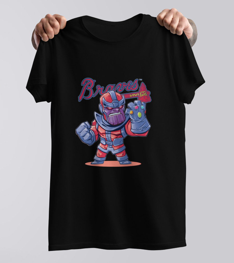 Atlanta Braves Fans Mashup With Thanos Inspired Character T-Shirt