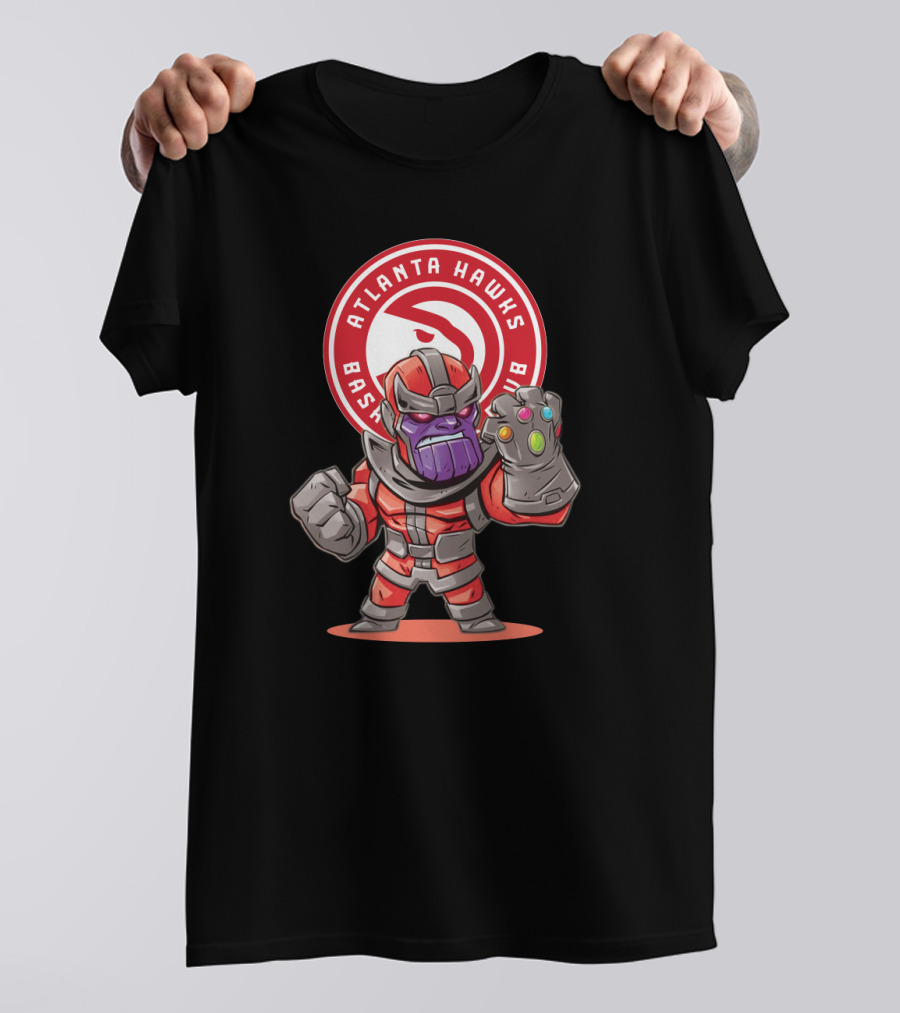 Atlanta Hawks Fans Thanos Basketball Crossover T-Shirt