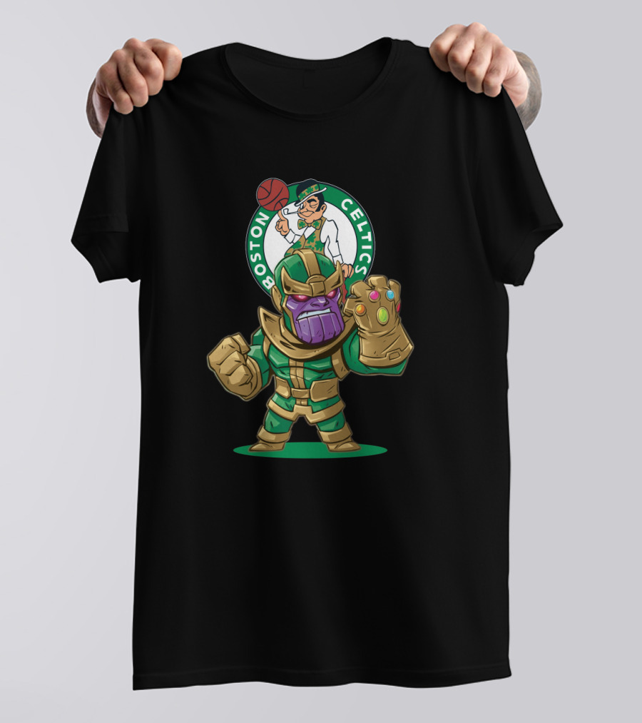 Boston Celtics Fans Infinity Gauntlet Mashup T-Shirt