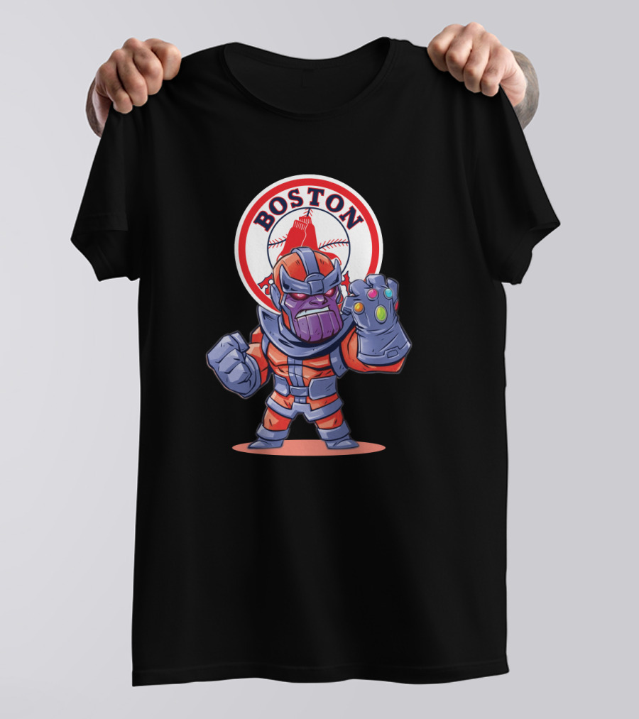 Boston Red Sox Thanos Infinity Gauntlet Crossover Fan T-Shirt