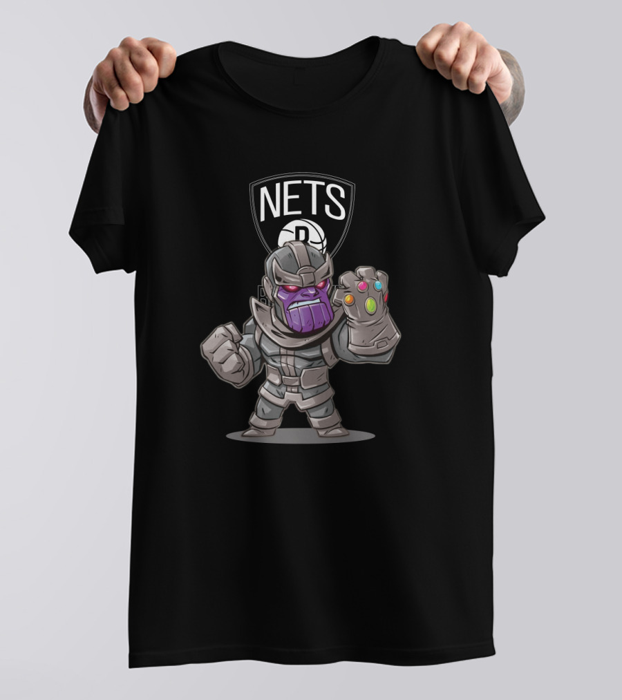 Thanos Nets Brooklyn Fans Infinity Gauntlet T-Shirt
