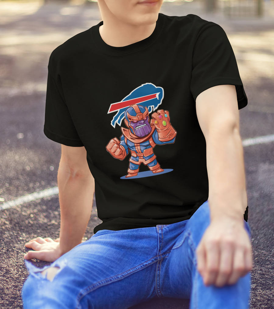 Thanos Buffalo Bills Fans Football Superhero Mashup T-Shirt