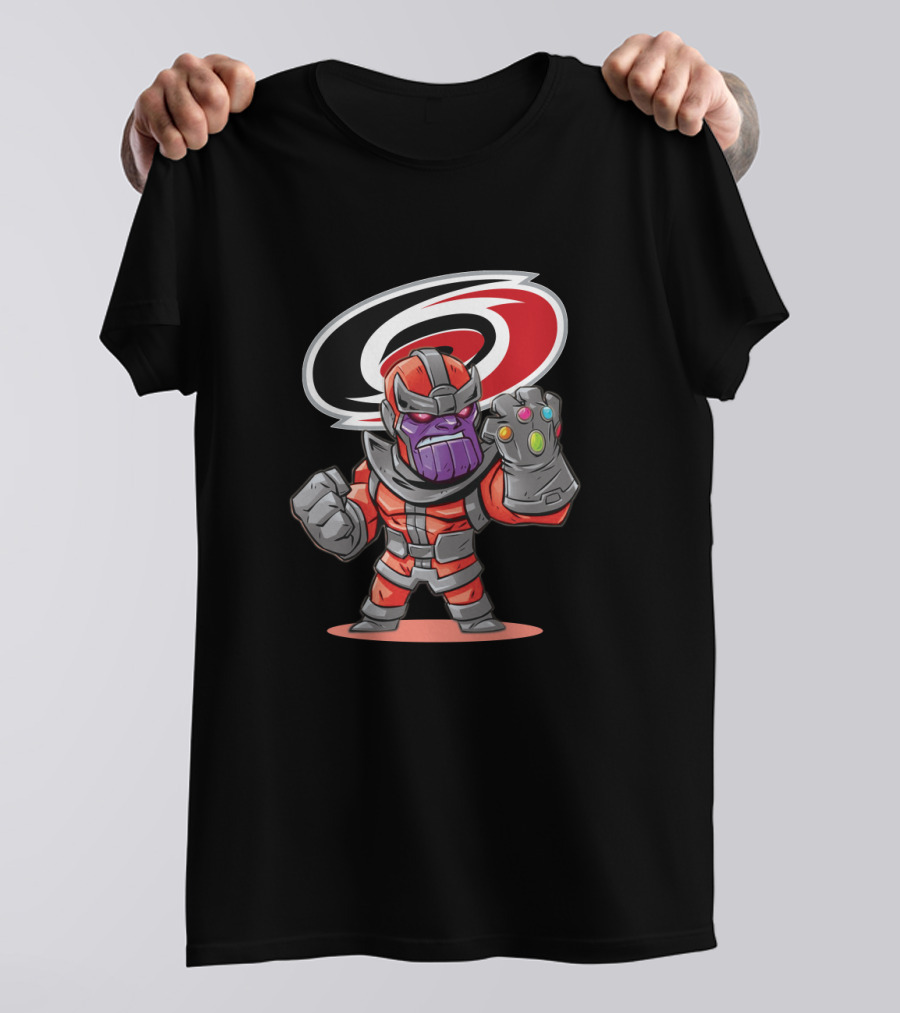 Thanos Hurricanes Mashup With Infinity Gauntlet And Carolina T-Shirt