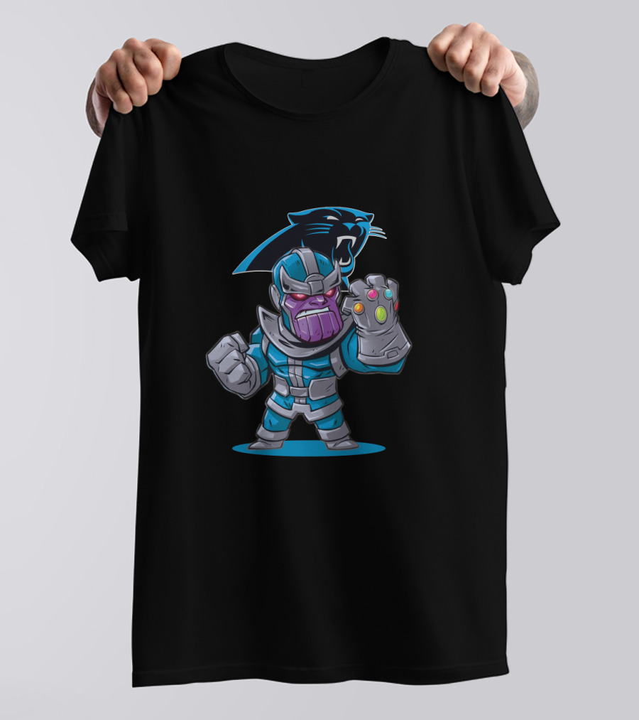 Thanos Carolina Panthers Fans Infinity Gauntlet T-Shirt