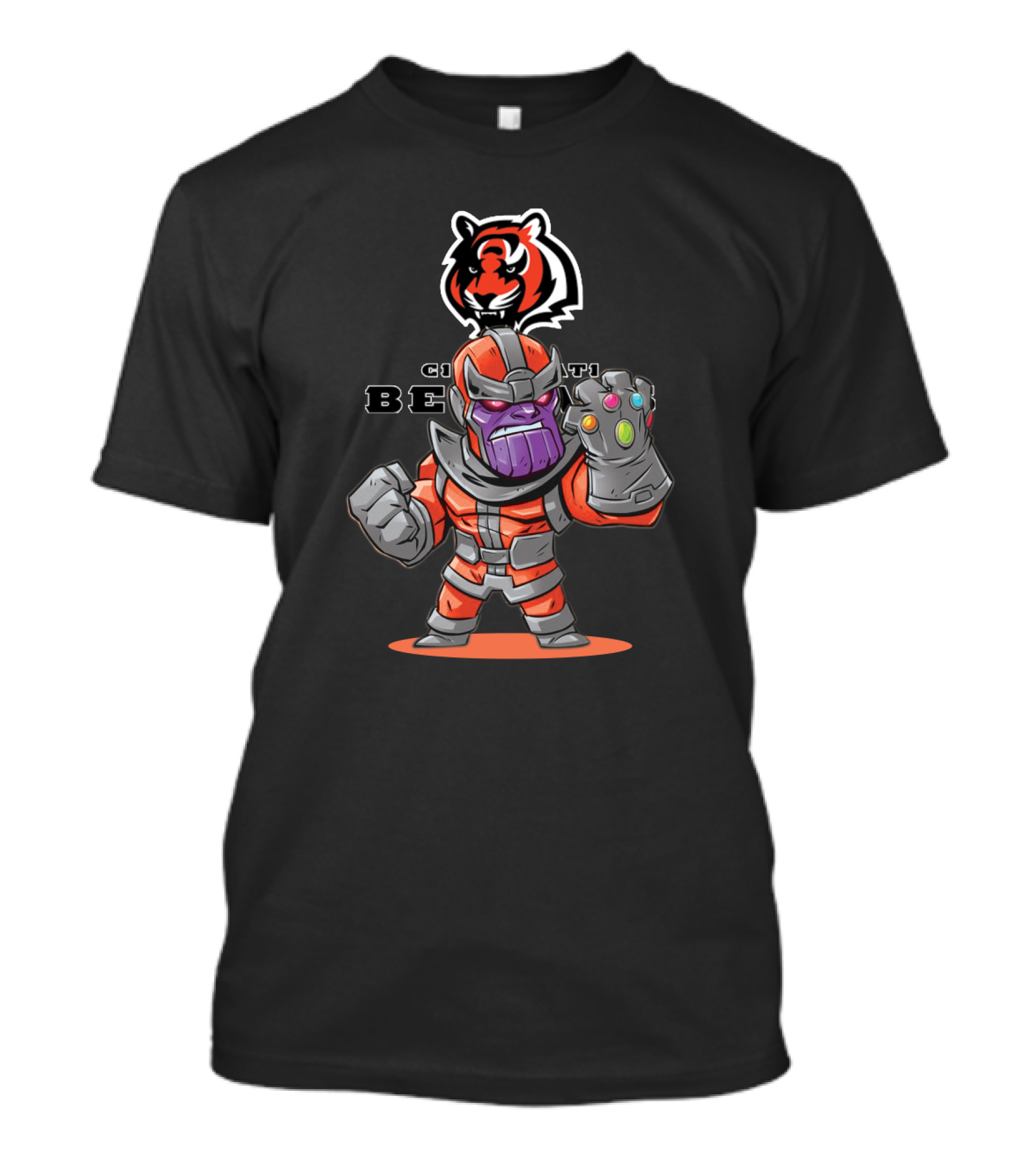 Cincinnati Bengals Thanos Fan Crossover With Gauntlet And Team T-Shirt