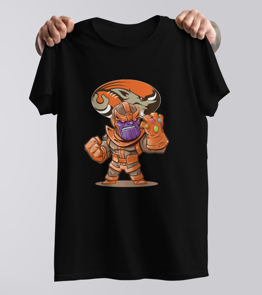 Thanos Meets Cleveland Browns Fans Infinity Gauntlet Victory T-Shirt