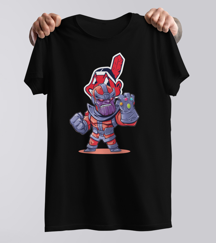 Cleveland Indians Chief Wahoo And Thanos Mashup Fan Art Marvel Crossover T-Shirt