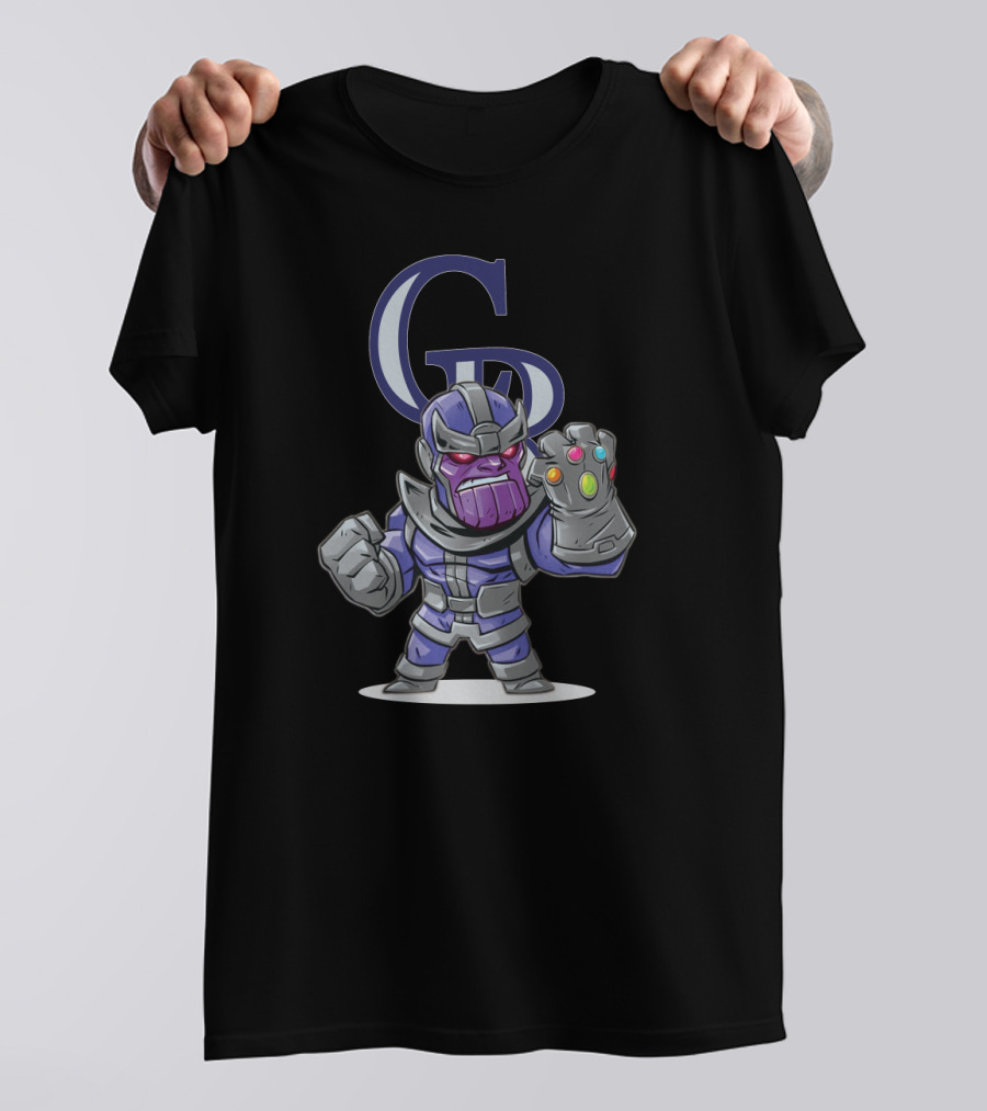 Thanos Colorado Rockies Crossover With Infinity Gauntlet And Rockies T-Shirt