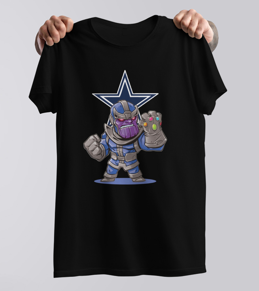 Thanos Dallas Cowboys Infinity Gauntlet Star T-Shirt