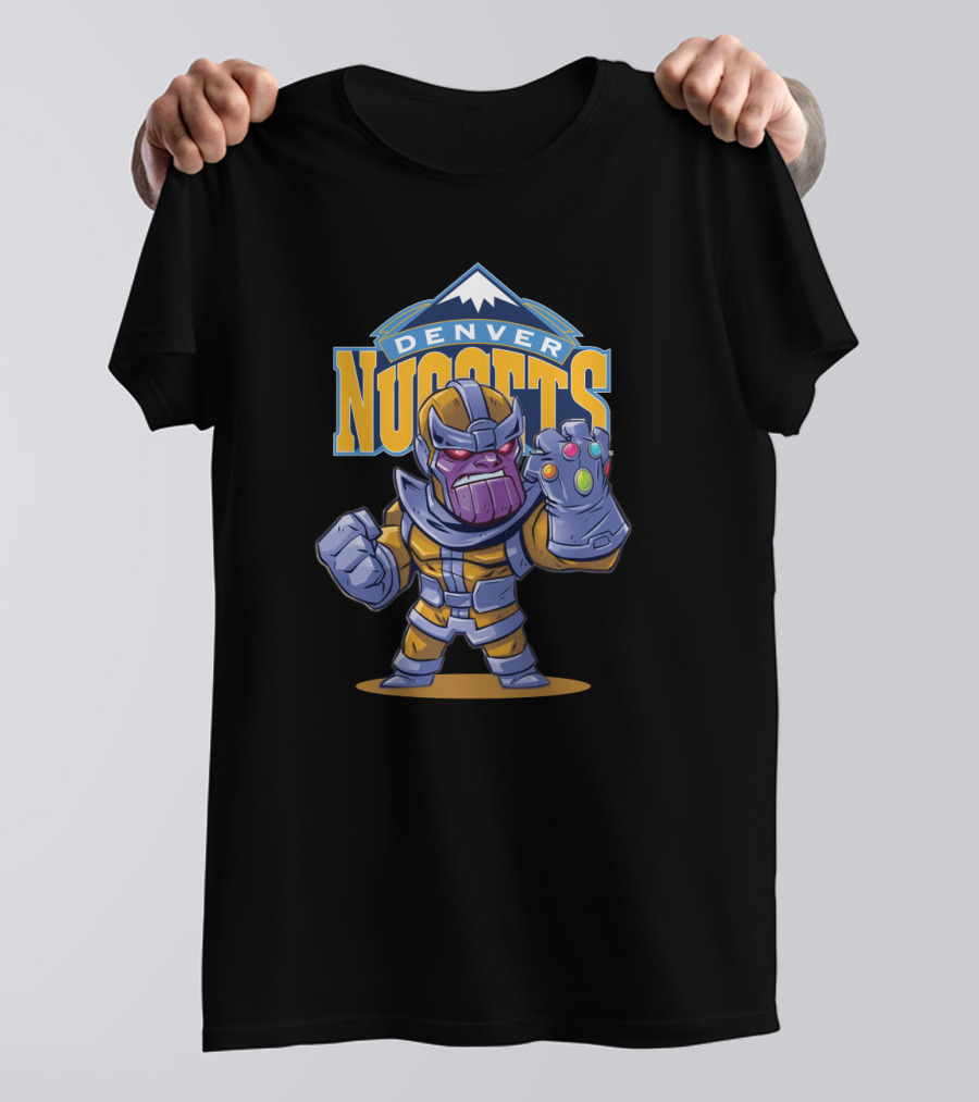 Thanos Denver Nuggets Fan Marvel Basketball Mashup T-Shirt