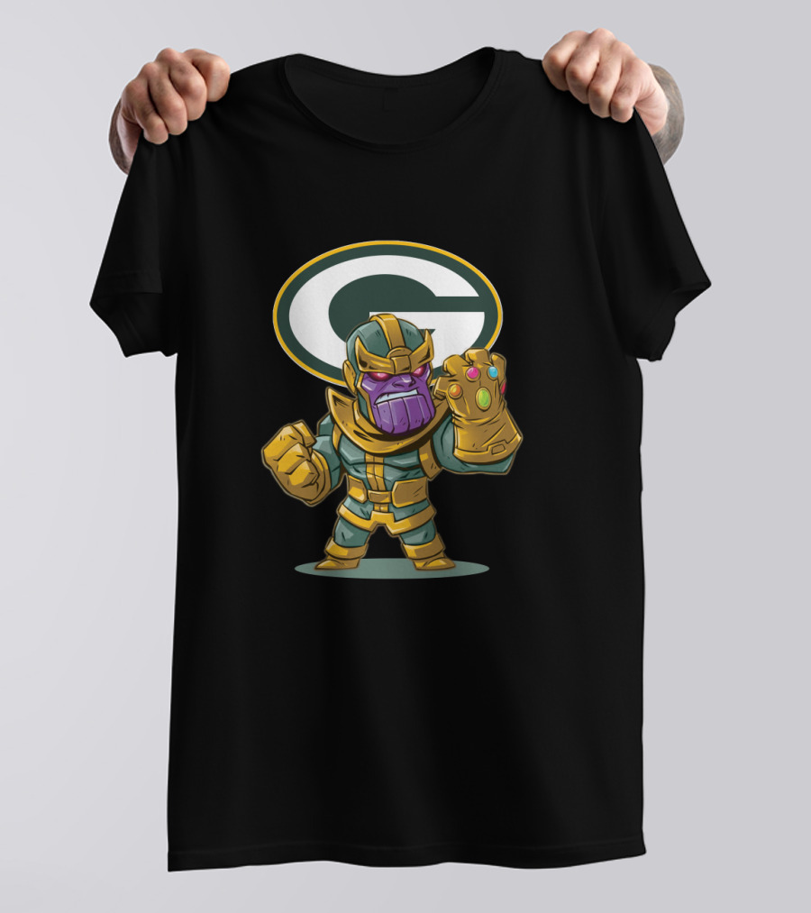 Thanos Meets Green Bay Packers Fans With Gauntlet Power T-Shirt