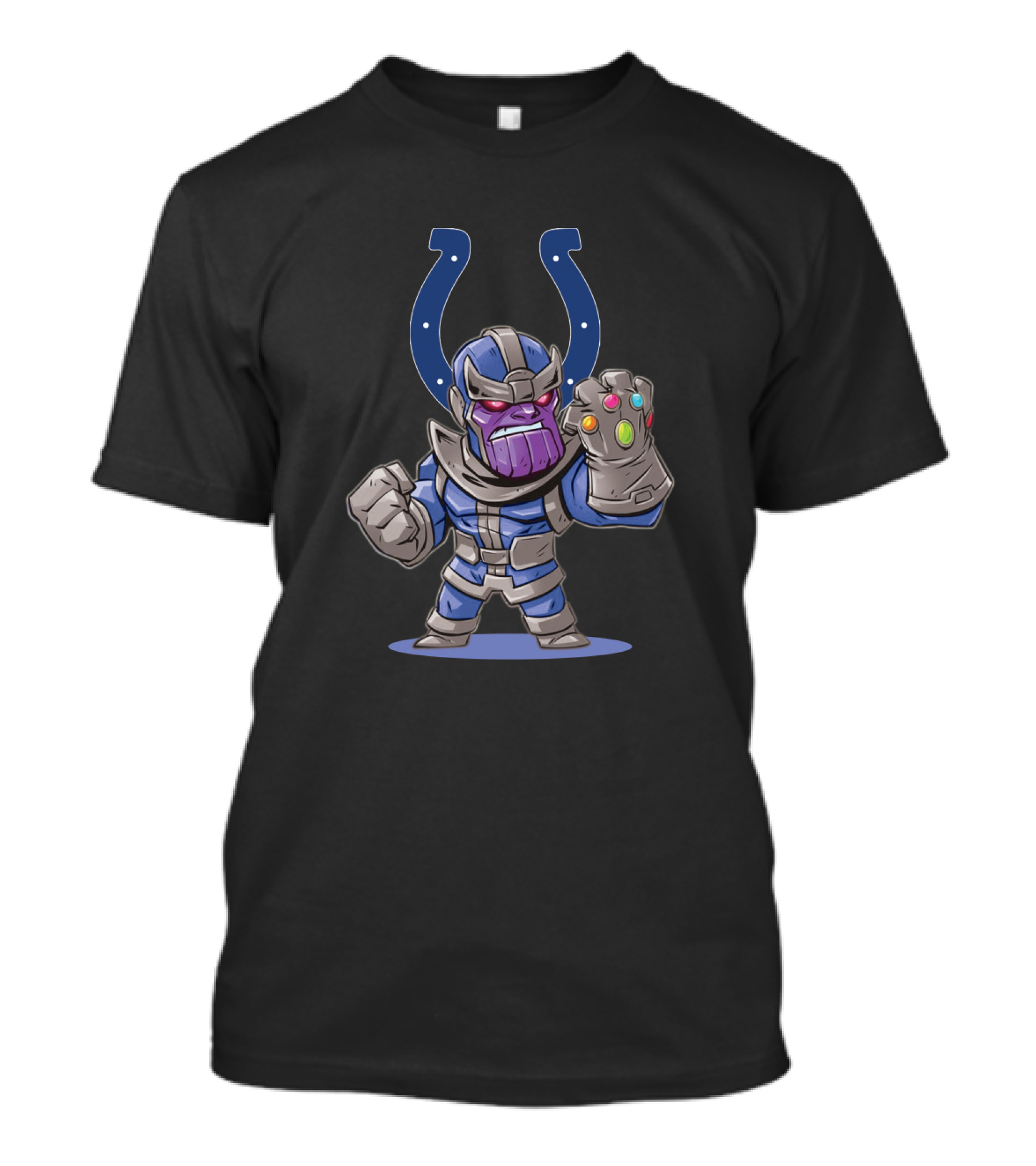 Thanos Indianapolis Colts Fans Crossover Featuring Infinity Gauntlet And Horseshoe T-Shirt