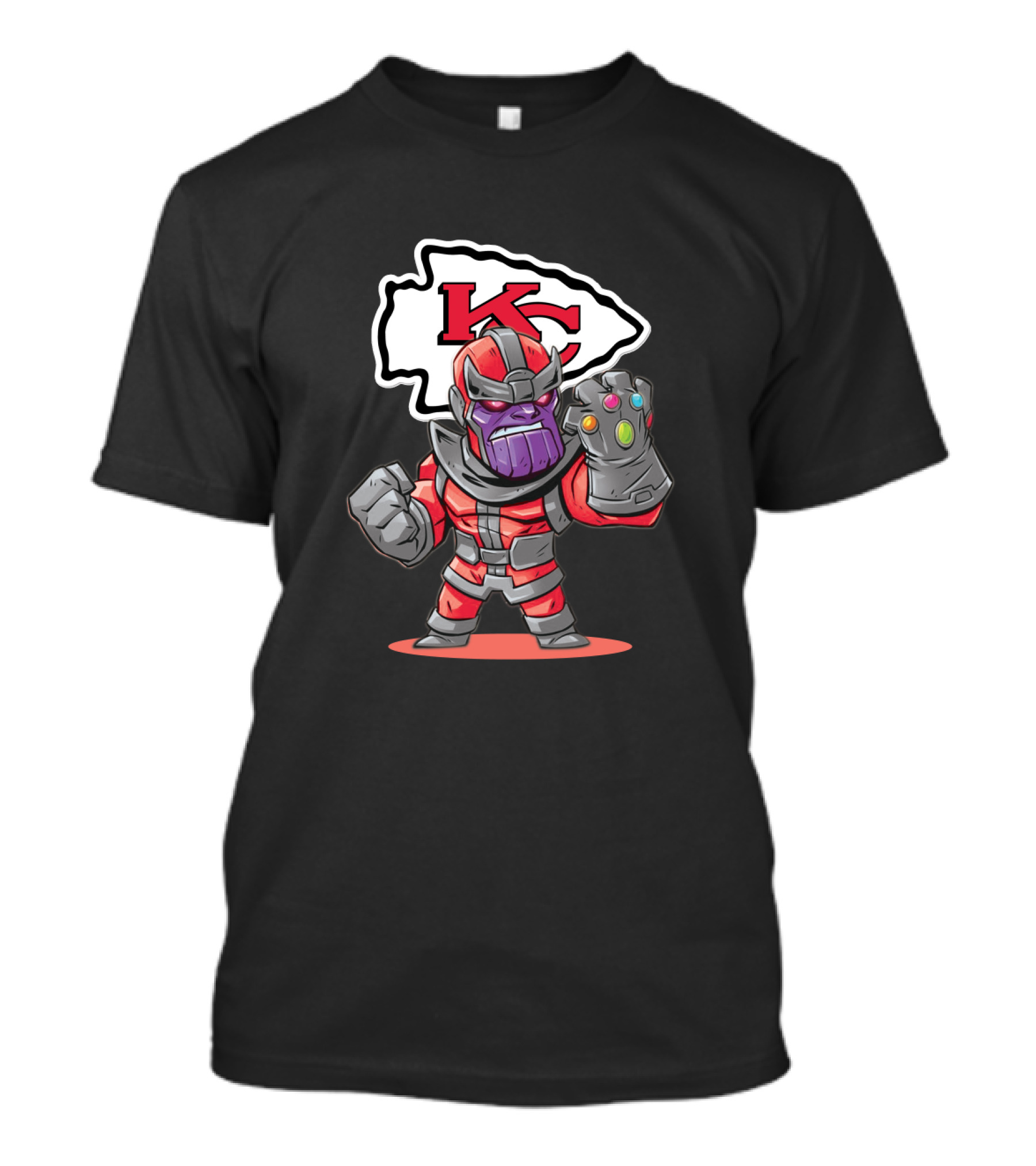 Kc Thanos With Infinity Gauntlet Chiefs Fan T-Shirt