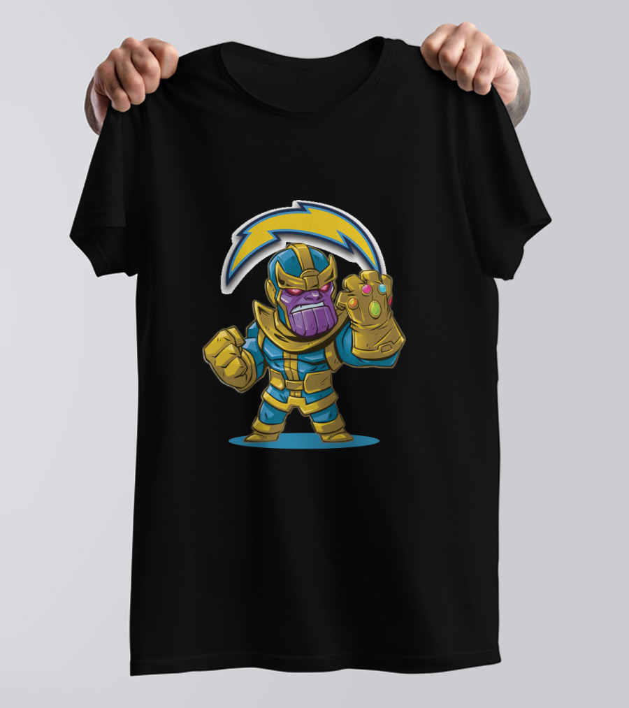 Thanos Los Angeles Chargers Fans With Infinity Gauntlet T-Shirt