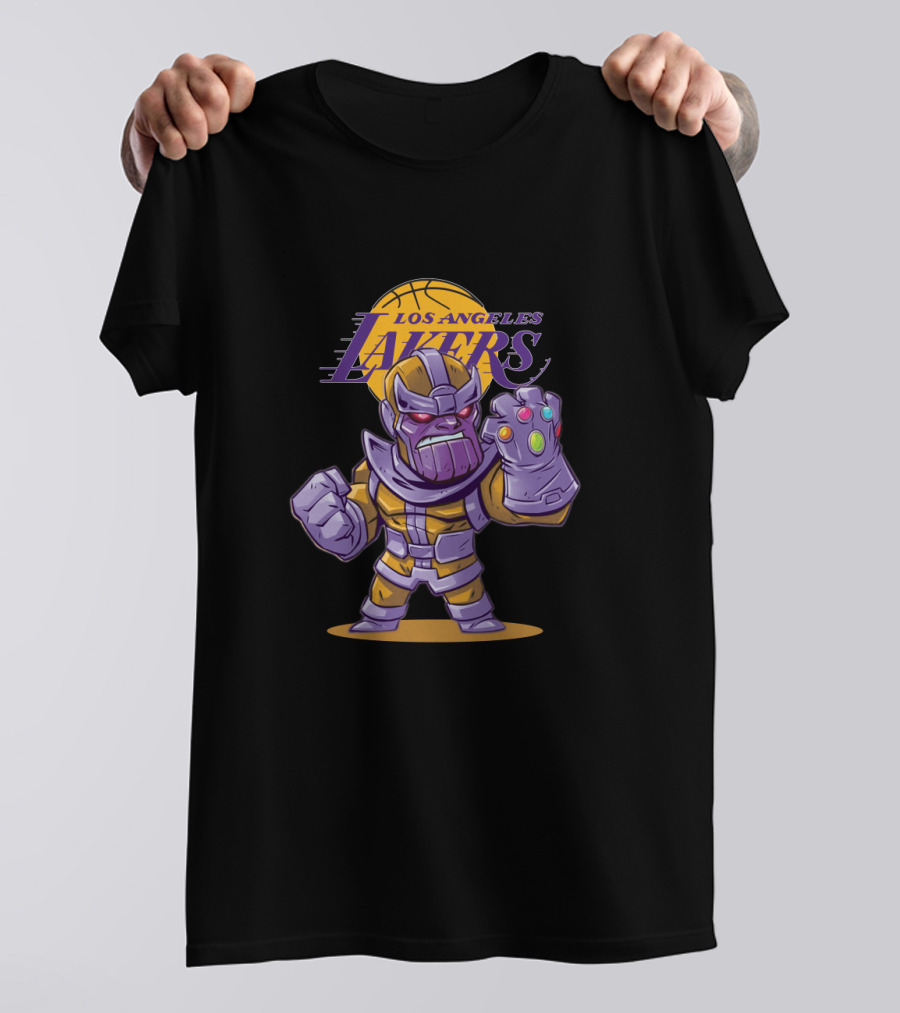 Thanos Los Angeles Lakers Basketball Fan Crossover T-Shirt