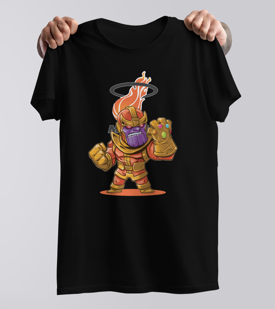 Miami Heat Fans Thanos Infinity Gauntlet Basketball Marvel T-Shirt