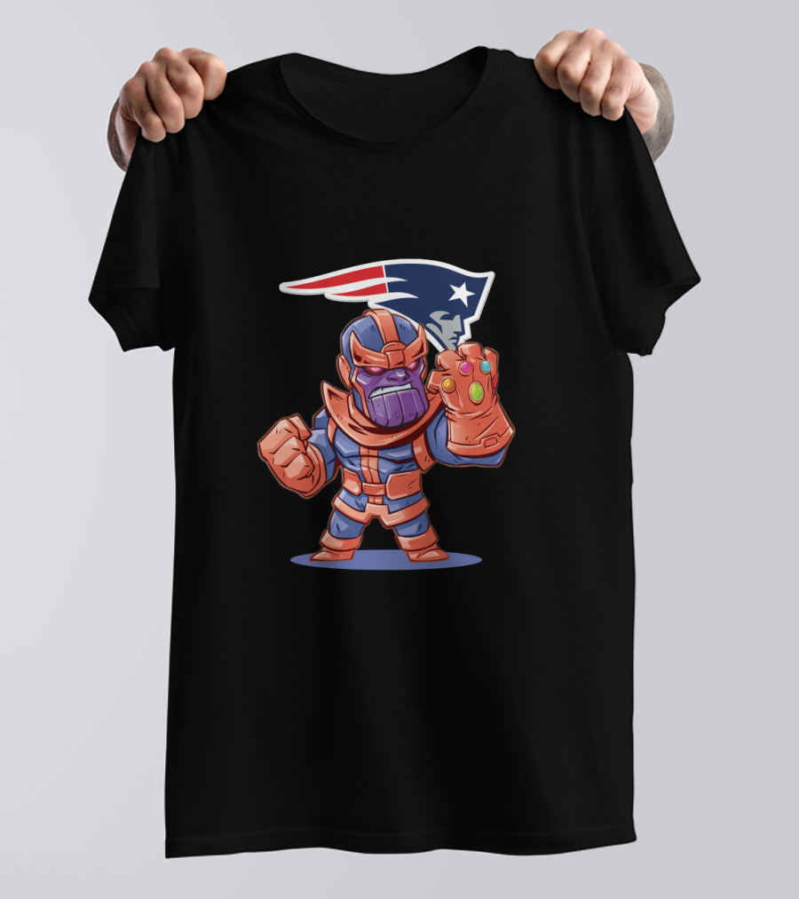 Thanos And New England Patriots Mashup Fan Crossover T-Shirt
