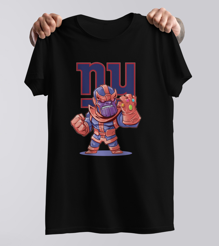 Thanos Meets New York Giants Fandom Epic Crossover T-Shirt