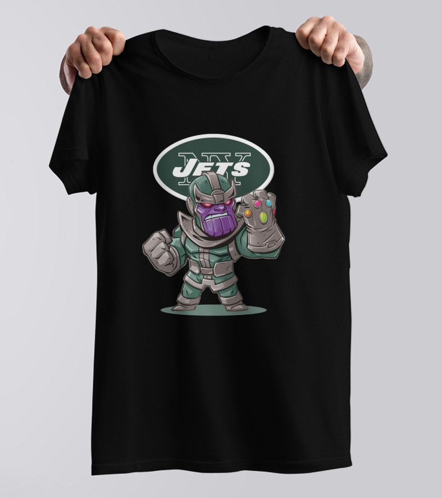 New York Jets Fans Thanos Infinity Gauntlet T-Shirt