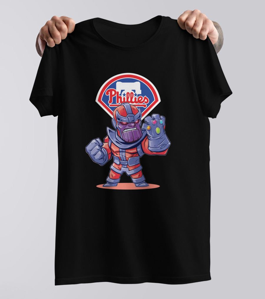 Thanos Dressed In Philadelphia Phillies Colors With MLB T-Shirt