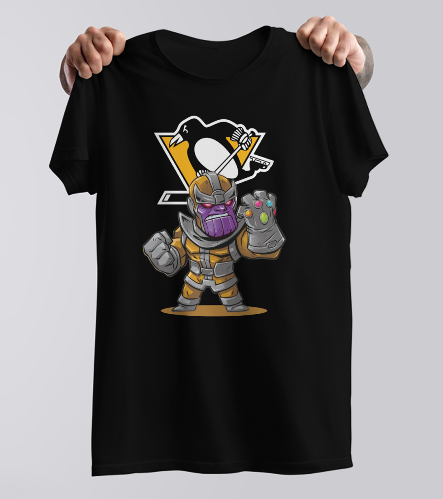 Pittsburgh Penguins Thanos Crossover With Infinity Gauntlet T-Shirt