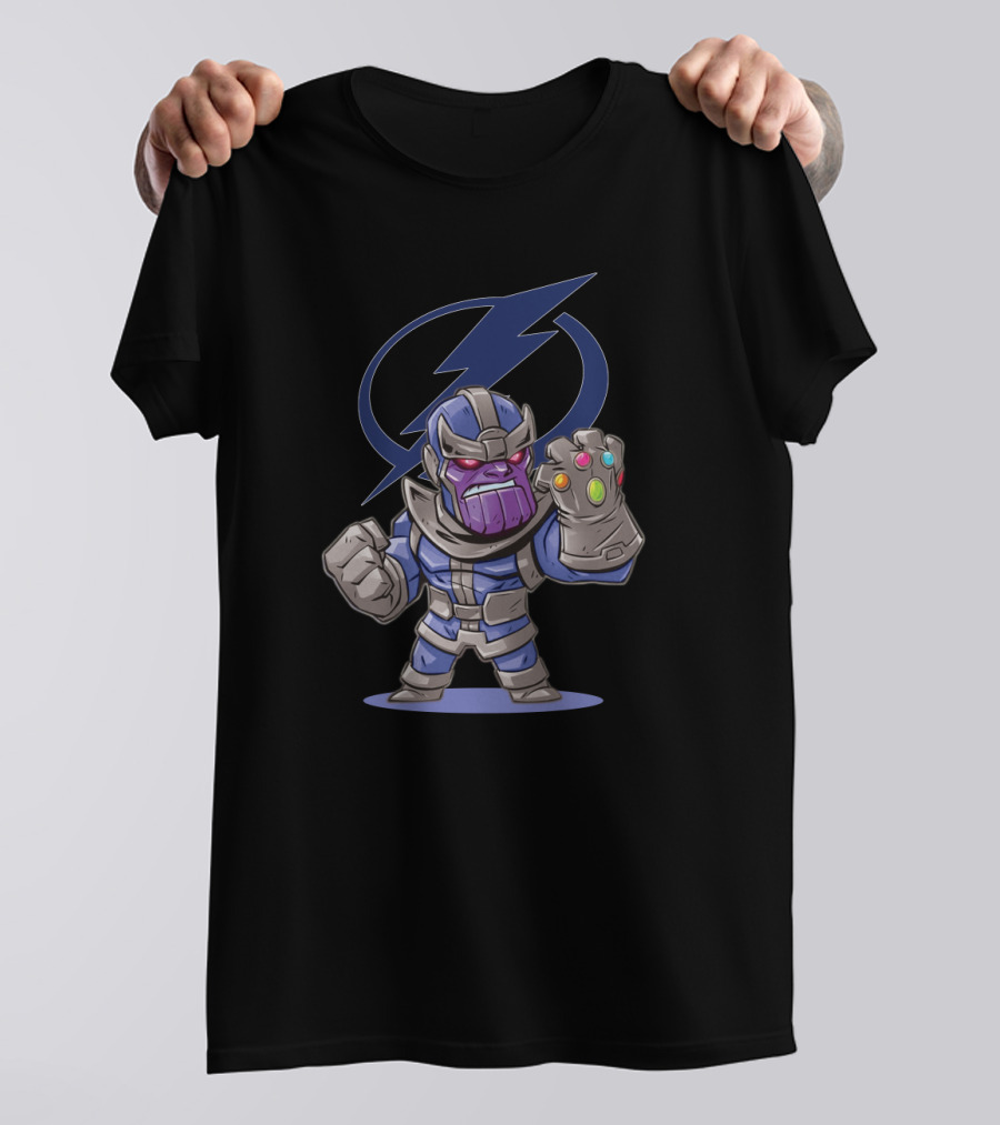 Thanos Tampa Bay Lightning Crossover Avengers Fans Marvel Infinity Gauntlet T-Shirt