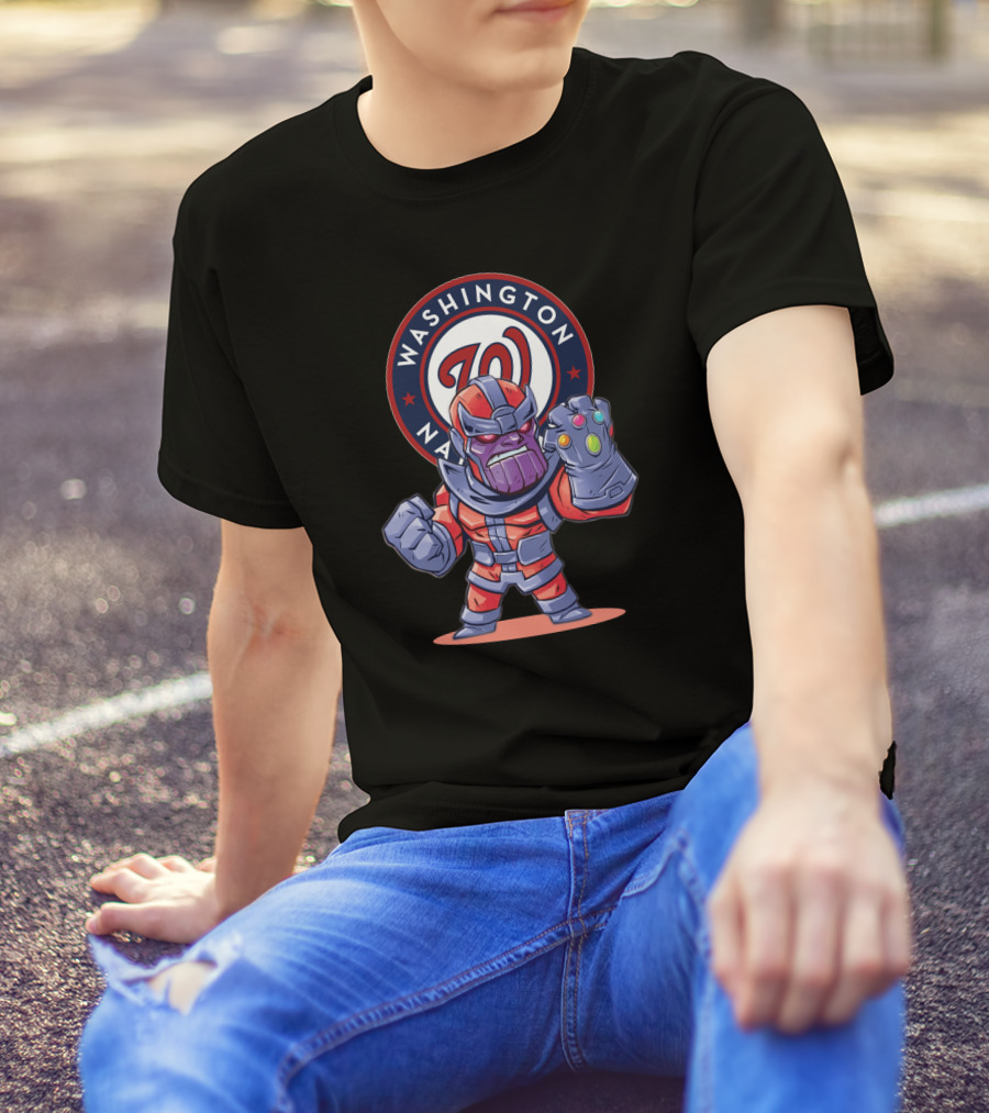 Washington Nationals Comic Thanos Mashup Fans Marvel Baseball Fusion T-Shirt