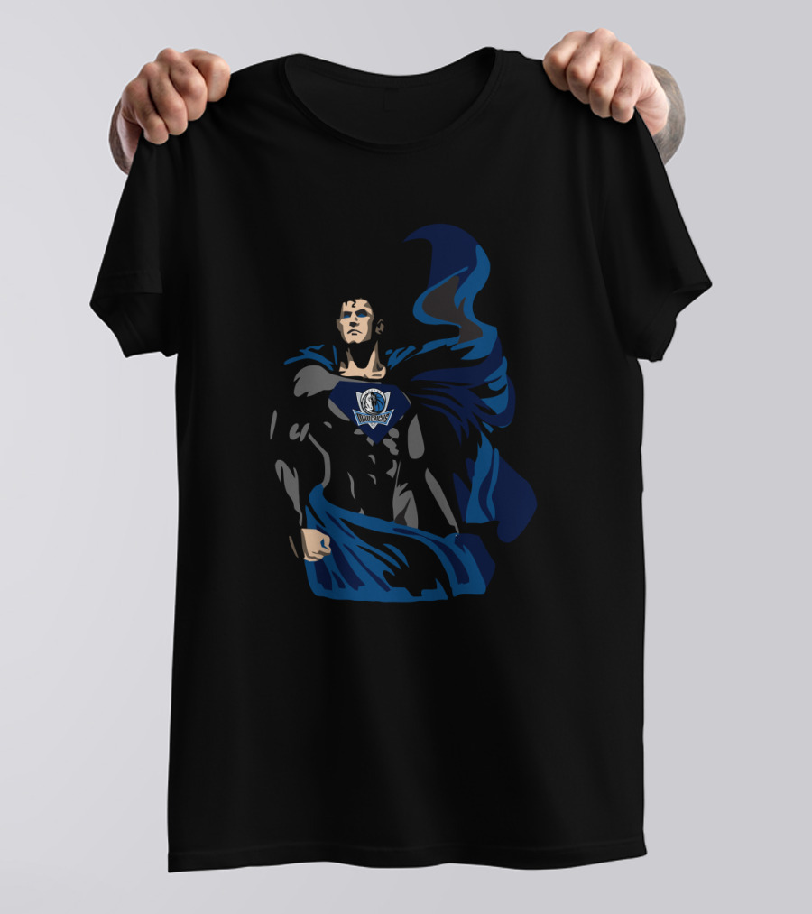 Superman Dallas Mavericks Fan Apparel Iconic Superhero Style T-Shirt