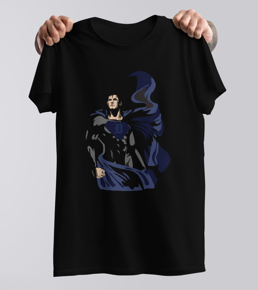Detroit Tigers Superhero Icon Integration T-Shirt